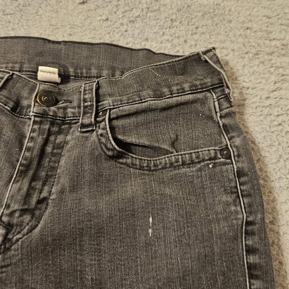 True Religion Geno Relaxed Slim Jeans Mens Size 34 x 30 Black Denim Pants